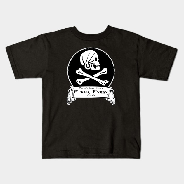 Henry Every Jolly Roger Kids T-Shirt by MBK